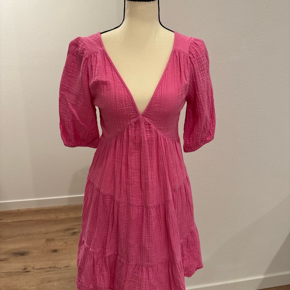 Aerie Vibrant Pink Mini Dress